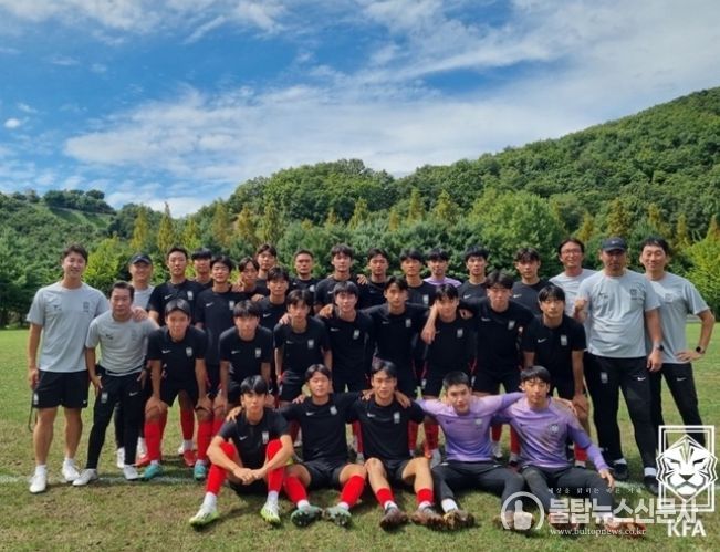 9월 국내 소집훈련 당시 U-16 대표팀의 모습.