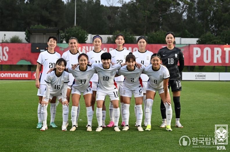 체코와의 친선경기에 선발로 나선 11명의 모습.