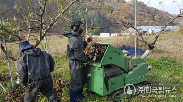 음성군, 영농부산물 파쇄 지원사업 착수...2~4월 집중파쇄