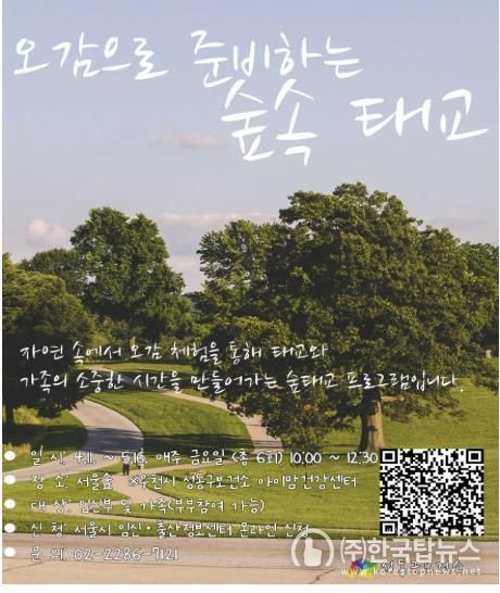 오감으로 준비하는 숲속 태교 포스터