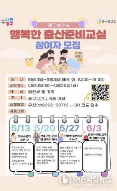 2025년도 상반기 행복한 출산준비교실 안내