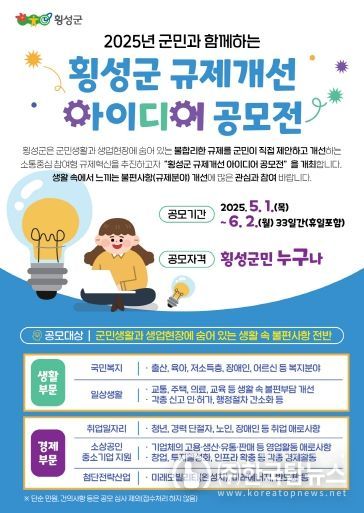 2025년 규제개선 아이디어 공모전 안내문