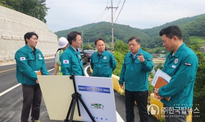 박명균 부지사 ‘큰양아지구’ 재해예방사업장 점검