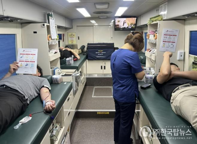 아세아 시멘트 헌혈 사진