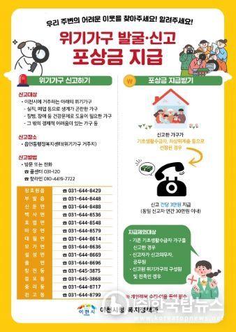 이천시, 위기가구 발굴․신고 포상금 지급제도 시행