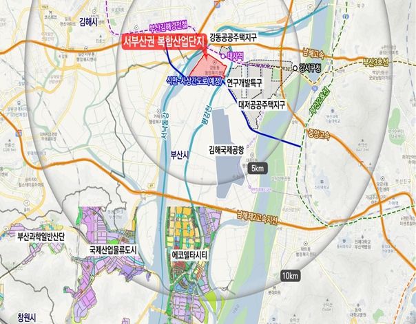 서부산권 복합산업단지 위치도