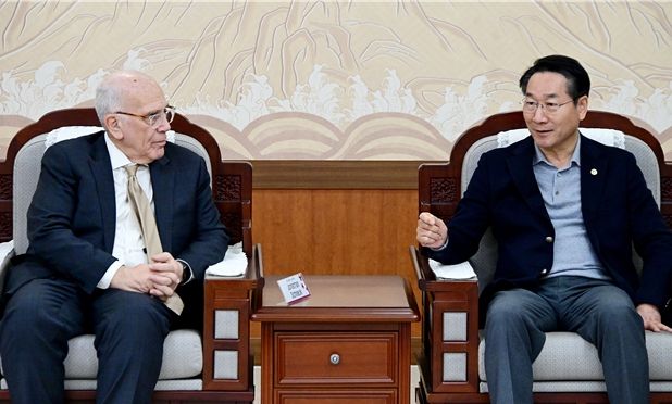 유정복 시장, 존스홉킨스대 글로벌 생명공학 교수진 접견