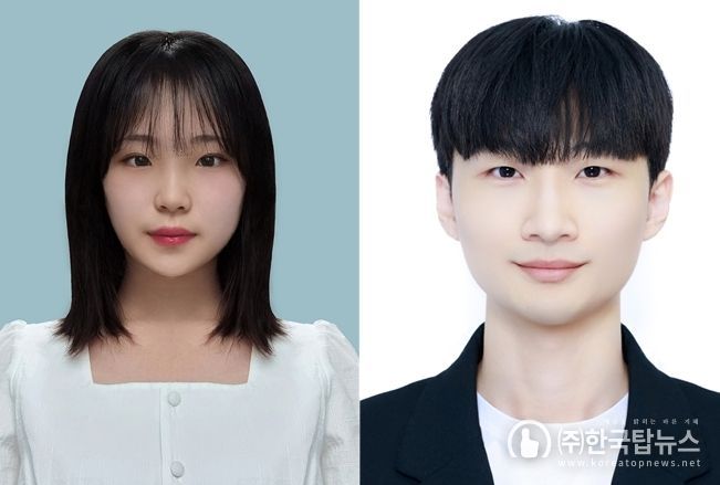 경상국립대학교 나노신소재공학부 이소현 씨와 나노신소재융합공학과 이희준 씨(왼쪽부터)